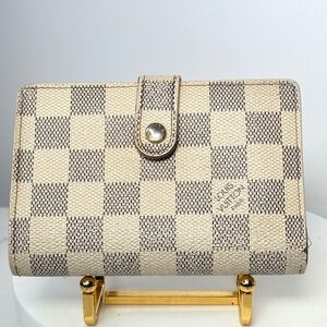 Louis Vuitton Damier Azur Port Monnaie Kisslock Wallet
